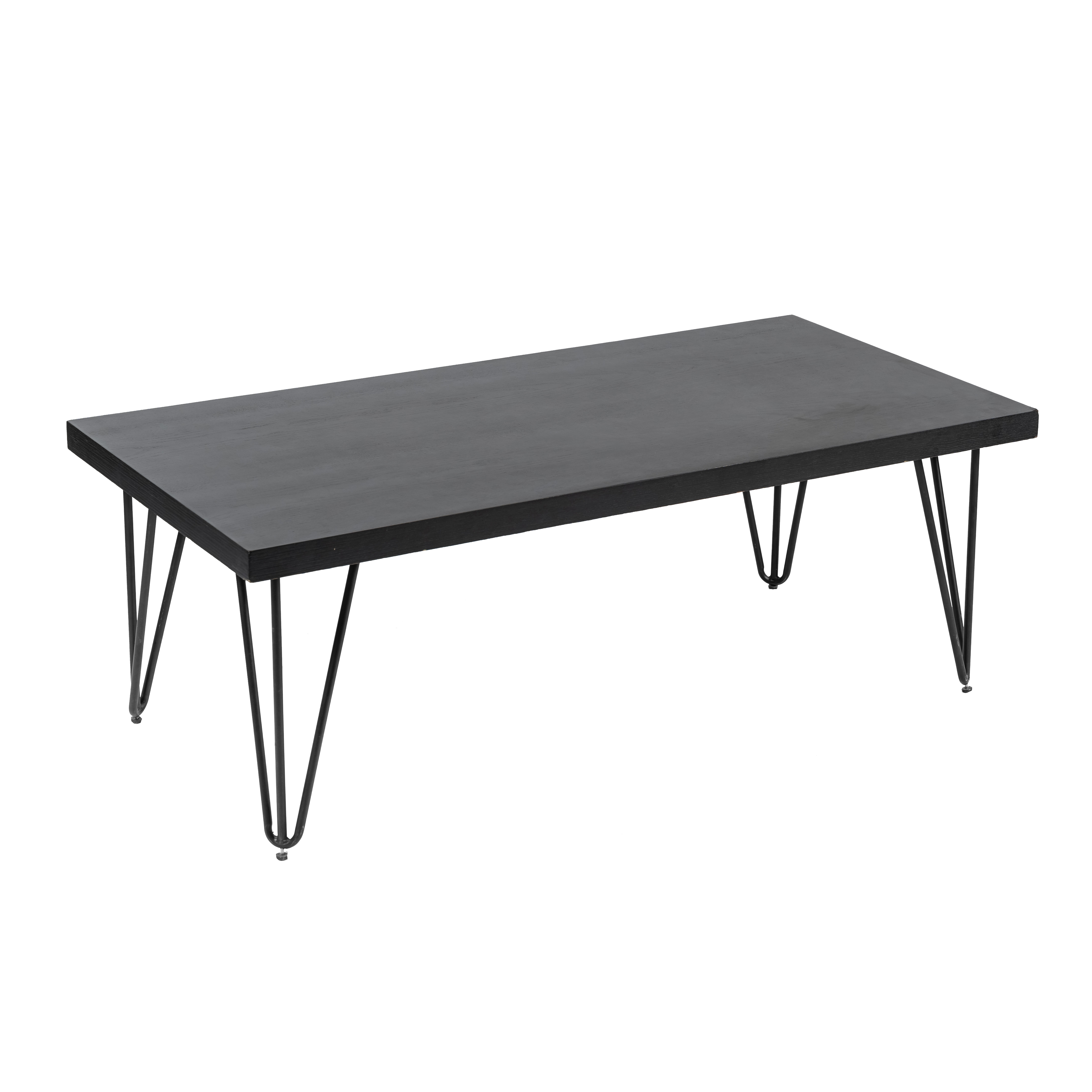 Blackwash Rectangle Coffee Table Black legs  120x60